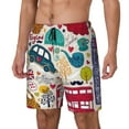 thumbnail image 1 of Balery London Symbols Bañador para hombre, shorts de playa de secado rápido con entrepierna y forro de compresión-XX-Large, 1 of 6