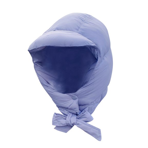 yuksok Down Hat with Ear Flaps Comfortable Down Cap for Outdoor Hiking Cold Weather blue