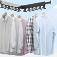 thumbnail image 4 of CNKOO Clothes Drying Rack 2/3 Fold Collapsible Clothes Hanger Wall-Mounted Retractable Laundry Drying Rack with Extension Rod, 4 of 11