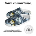 thumbnail image 6 of Rateoe Penguin Arctic Adventure Print Women's Men's Cotton Knit Slippers Lightweight Memory Foam Indoor House Shoes with Anti-Skid Sole-42/43, 6 of 7