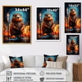 thumbnail image 4 of Designart "Orange Futuristic Beaver Builder II" Animals Framed Wall Art - Modern Orange Beaver Entryway Framed Wall Art, 4 of 6