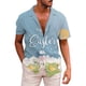 thumbnail image 2 of Camisa hawaiana con estampado de dibujos animados en 3D para hombre y mujer, ropa de verano, camisa de playa con conejo de Pascua, regalos para niños, blusas con botones, 2 of 4