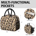 thumbnail image 6 of Black and Brown Leopard Print Insulated Leakproof Lunch Box for Work, Lunch Bag for Women Men, Loncheras Para Mujer for Beach Travel Picnic Camping, 6 of 6