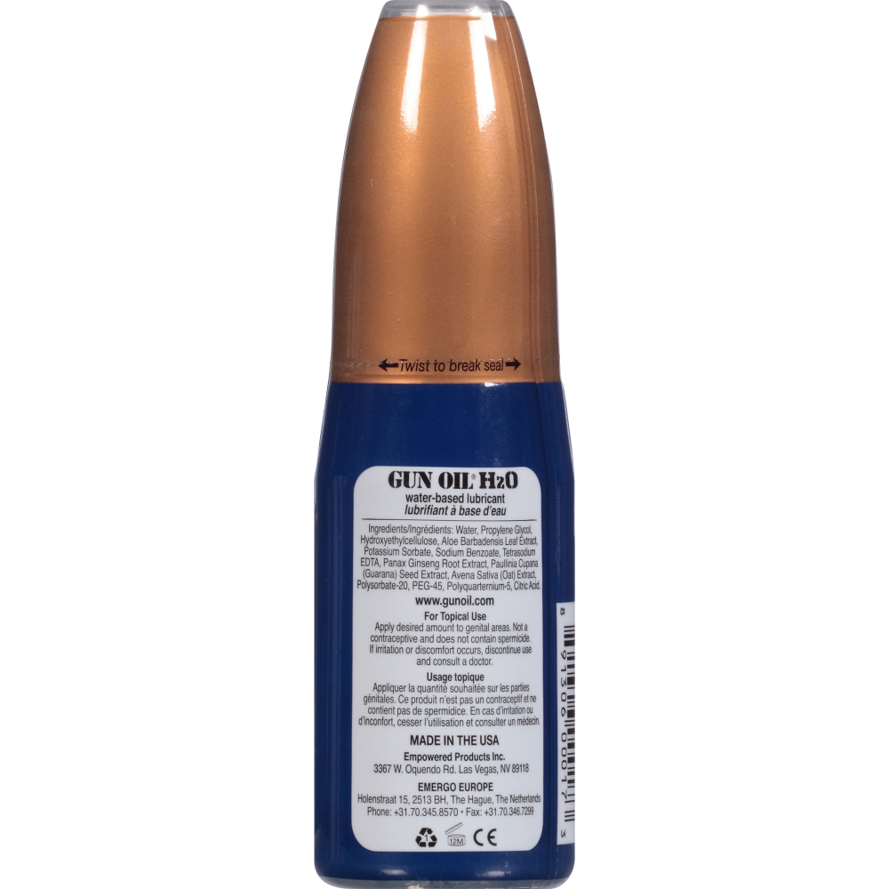 Gun Oil H2O Lube - Water Based Liquid Personal Lubricant - 2 fl.oz / 59 mL - image 4 of 6
