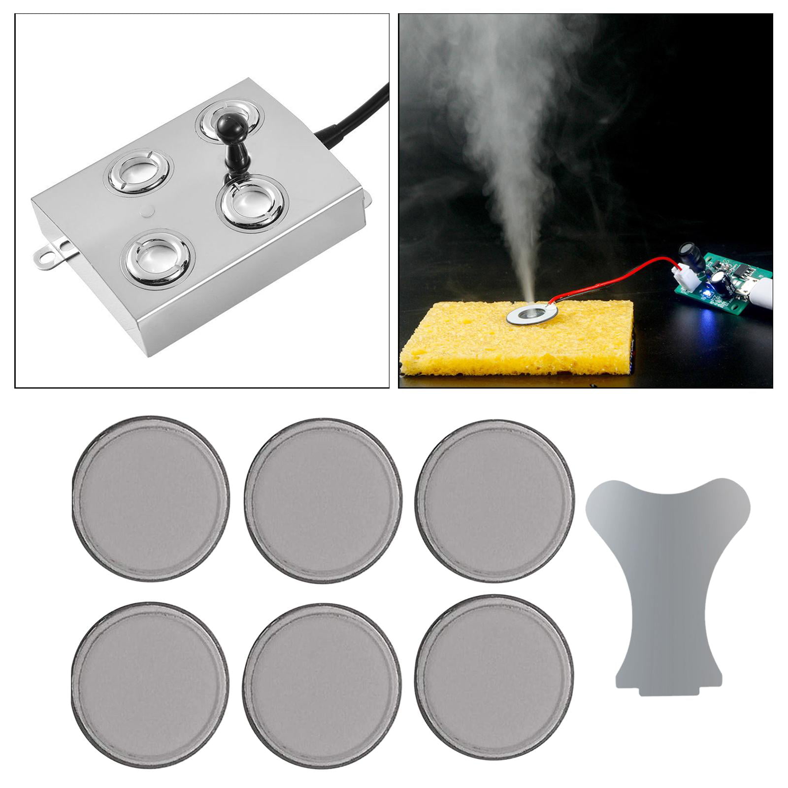 6 Pcs 20mm Ultrasonic Mist Maker Fogger Ceramics Discs for Humidifier Parts 