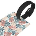 thumbnail image 3 of Kdxio Tropical Leaves Luggage Tags Privacy Cover ID Label Suitcase Tags Identifiers For School Bags,Suitcases, 3 of 7