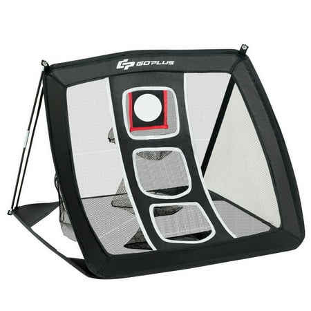 Gold Target - Goplus Pop Up Golf Swing Practice Chipping Net Golfing Target Net Indoor Outdoor W/ Bag