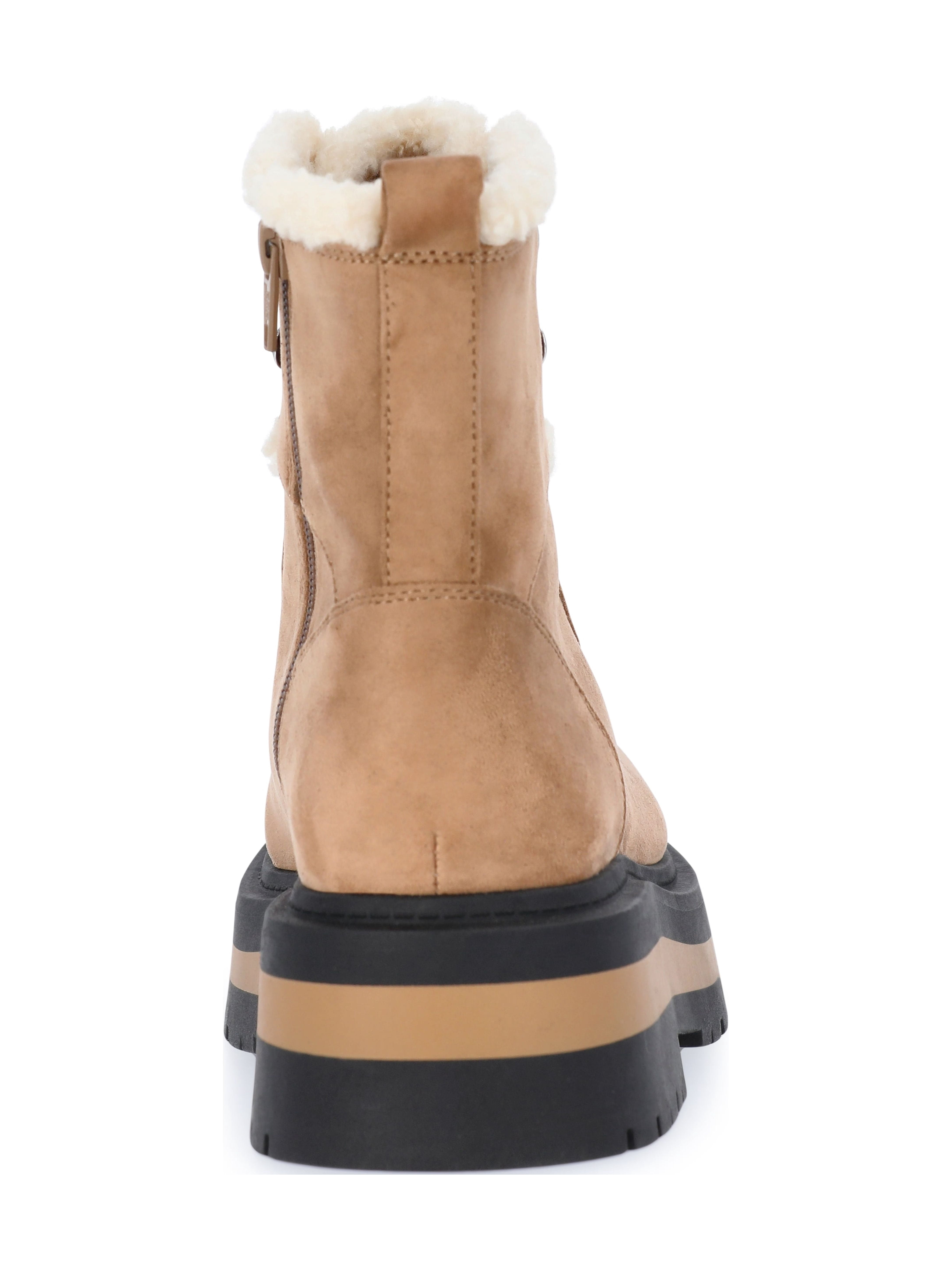 Free Assembly Women's Lace-Up Faux Shearling Booties