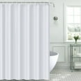 thumbnail image 2 of Cortina de Baño Blanca Suave Cortina de Ducha Impermeable Varios Tamaños con Ganchos, 2 of 6