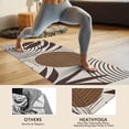 thumbnail image 4 of Brown Boho Geometric and Plant Pattern Hot Yoga Mat Towel Non Slip for Hot Yoga - Quick-Drying Yoga Mat Cover with 4 Corner Pockets with Travel Bag - Hot Yoga Towel Non Slip 70"x26", 4 of 6