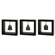 Angle View: Set of 3 Framed Hanging Bell Table Top Decorations 15"