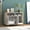 Marble White, variant on BarefHaven Litter Box Enclosure, Enclosed Cat Box Cabinet with 2 Storage Compartment, Metal Frame, Scratching Board, Hidden Cat Washroom, Modern Litter Box Furniture for Indoor Kittens