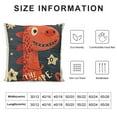 thumbnail image 5 of YINGXI  Throw Pillow Covers Badge Cute Dinosaur Head Drawing Typo Baby Decor Linen Pillow Cases Home Decorative Square Pillowcases 22x22in, 5 of 5
