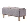 thumbnail image 2 of ORE International 17" Tall Polyurethane Flip Storage Bench in Gray, 2 of 6