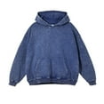 thumbnail image 2 of Distressed Hoodies for Women 2025 Long Sleeve Washed Vintage Loose Hoodie with Pockets Hooded Sweatshirt Pullover Tops, 2 of 3