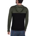 thumbnail image 2 of X RAY JEANS Mens Hooded Color Blocked Sweater, Olive/Black, 3XL, 2 of 5