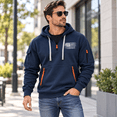 thumbnail image 5 of Mens Tactical Hoodie, Half Zip Pullover with Pocket, Casual Athletic Long Sleeve Tops for Men, Daily Work Outdoor Fall Winter Outfits Navy M, 5 of 5
