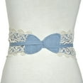 Dress Choice Womens Faux Leather Belt Fashion Obi Style Lace Bow Tie ...