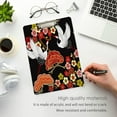 thumbnail image 5 of FMSHPON Crane Flower Black Floral Clipboard Hardboard Wood Nursing Clip Board and Pull for Standard A4 Letter 13x9 inches, 5 of 8