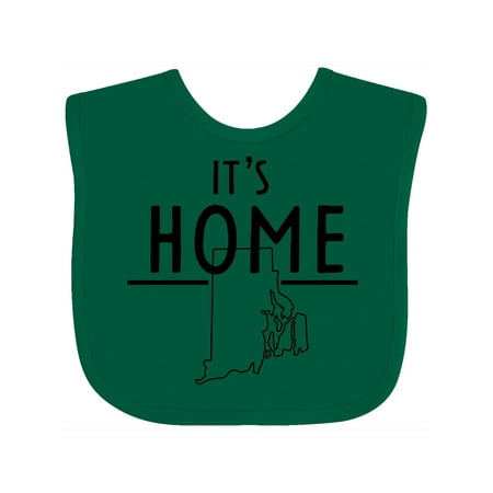 

Inktastic It s Home- State of Rhode Island Outline Gift Baby Boy or Baby Girl Bib