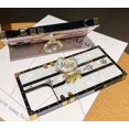 thumbnail image 3 of Funda compatible con iPhone de 16 a 6,1 pulgadas con purpurina de lujo, diseño de mariposa, plegable, con soporte, suave, con efecto espejo de policarbonato, antideslizante, para mujeres y niñas, 3 of 6