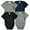 Grey/ Black/ Navy, variant on B-One Kids Baby 100% Cotton Super Soft Solid Bodysuits Pack