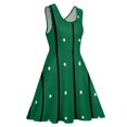 thumbnail image 5 of 2024 Striped Polka Dot Dress Green And White Cute Dresses High Waist Korean Fashion Graphic Skate Dress Womens Oversized Vestidos, 5 of 7