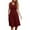 Red, variant on WMTBSRSW Women's Summer Dress for Women 2025 V Neck Pleated Midi Dress with Pokcets Solid Color Loose Casual Sleeveless A Line Swing Tank Dress