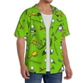 thumbnail image 3 of Disketp Men's Hawaiian Golf Sport Club Print Shirts Button Down Holiday Beach Shirts-Large, 3 of 5