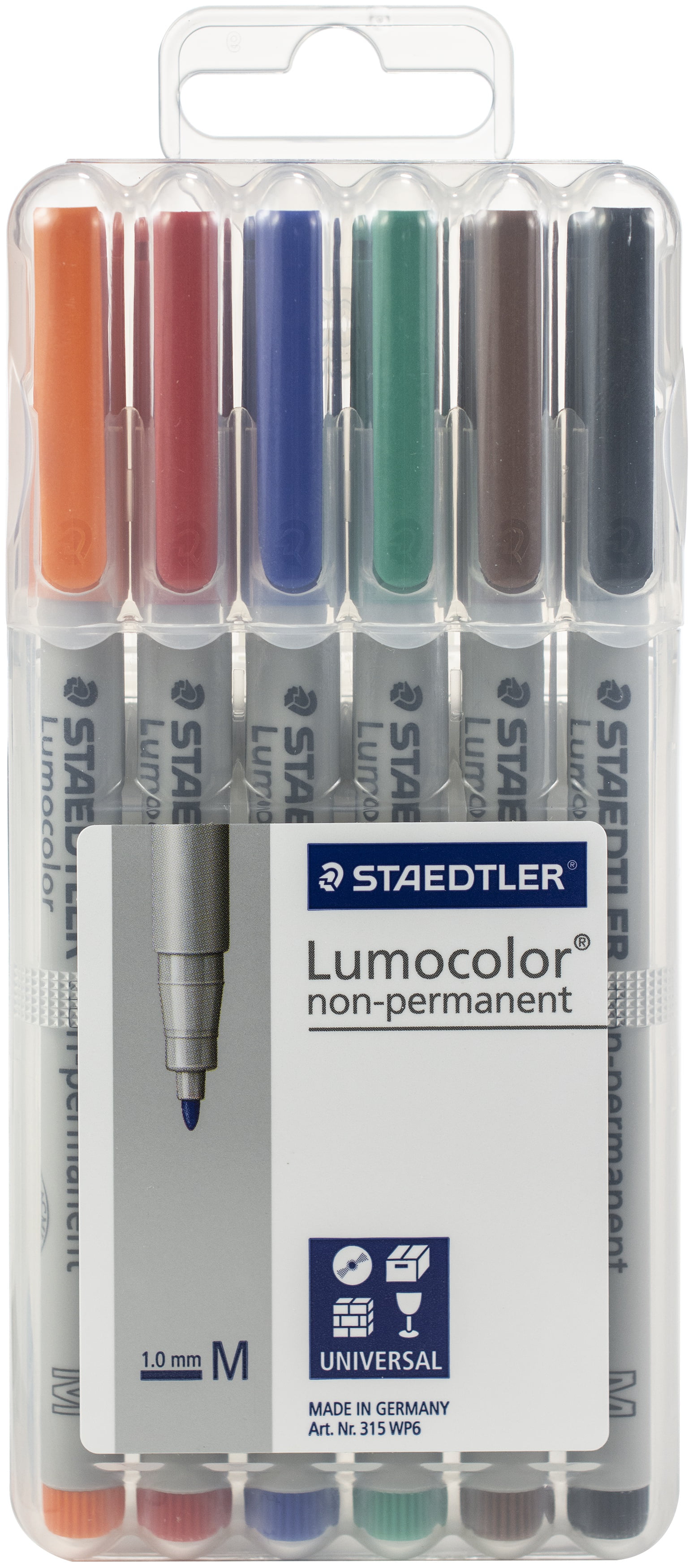 4 colours /pack STAEDTLER Lumocolor non-permanent universal pen MODEL:311WP4-S 
