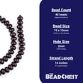 thumbnail image 4 of The Bead Chest Dark Brown Abacus Natural Wood Beads (10x15mm): Organic Eco-Friendly Wooden Bead Strand for DIY Jewelry, Crafts, Necklace and Bracelet Making, 4 of 4