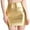 Gold, variant on vigerkar Women's Shiny Metallic Liquid Mini Party Skirt Gold, XXL