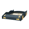 thumbnail image 4 of Euroco Wood Full Size Car-Shaped Platform Bed with Tires, Lower Profile Bed with Storage for Bedroom, Blue, 4 of 13