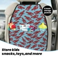 thumbnail image 4 of Red Lobster Print Blue Mats Back Seat Protectors, Car Seat Protector Vehicle Organizers Waterproof Cover Back Seat Cover for Kids with 3 Storage Pockets 2 Pack, 4 of 5