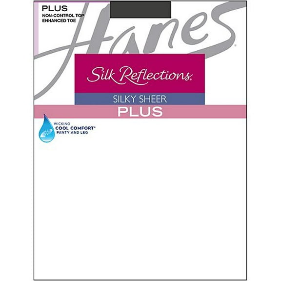 Hanes Silk Reflections Plus Enhanced Toe Sheer Pantyhose
