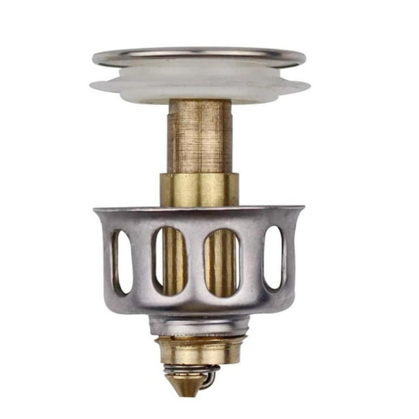 Escurridor de sello de filtro de drenaje de lavabo con núcleo de rebote tipo empuje de acero inoxidable Likrtyny Para estrenar
