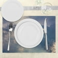 thumbnail image 3 of Ambesonne Nature Place Mats Set of 4, Rain Storm Clouds Sky, Standard Size, Blue White, 3 of 6