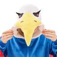 thumbnail image 2 of JUOLOET Unisex Adult Onesie Pajamas Eagle Animal One Piece Snug Fit Sleepwear Homewear（Blue Eagle,XX-Large）, 2 of 6