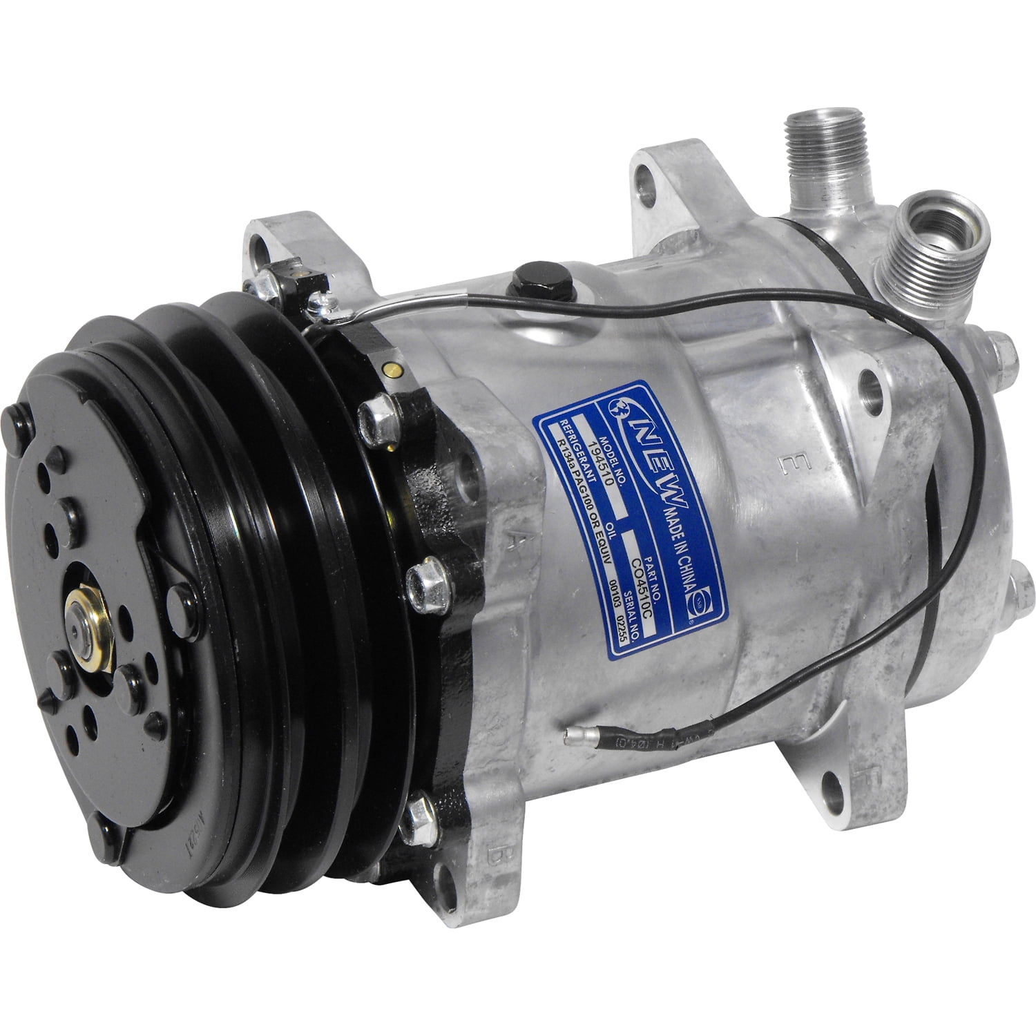UAC CO4510C A/C COMPRESSOR WITH CLUTCH UNIVERSAL FITMENT 