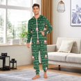 thumbnail image 6 of FORMRS Onesies Pajama for Adults Unisex Hoodie Winter Jumpsuit One Piece Sleepwear, Sizes S-2XL, Green Christmas Trees, 6 of 7
