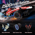 thumbnail image 4 of JoyStone 1:14 RC Car for Adults, 30+ MPH Fast 4WD Remote Control Car with 2 Batteries, 40 Min Runtime, All-Terrain Off-Road RC Truck for Kids, 4 of 8
