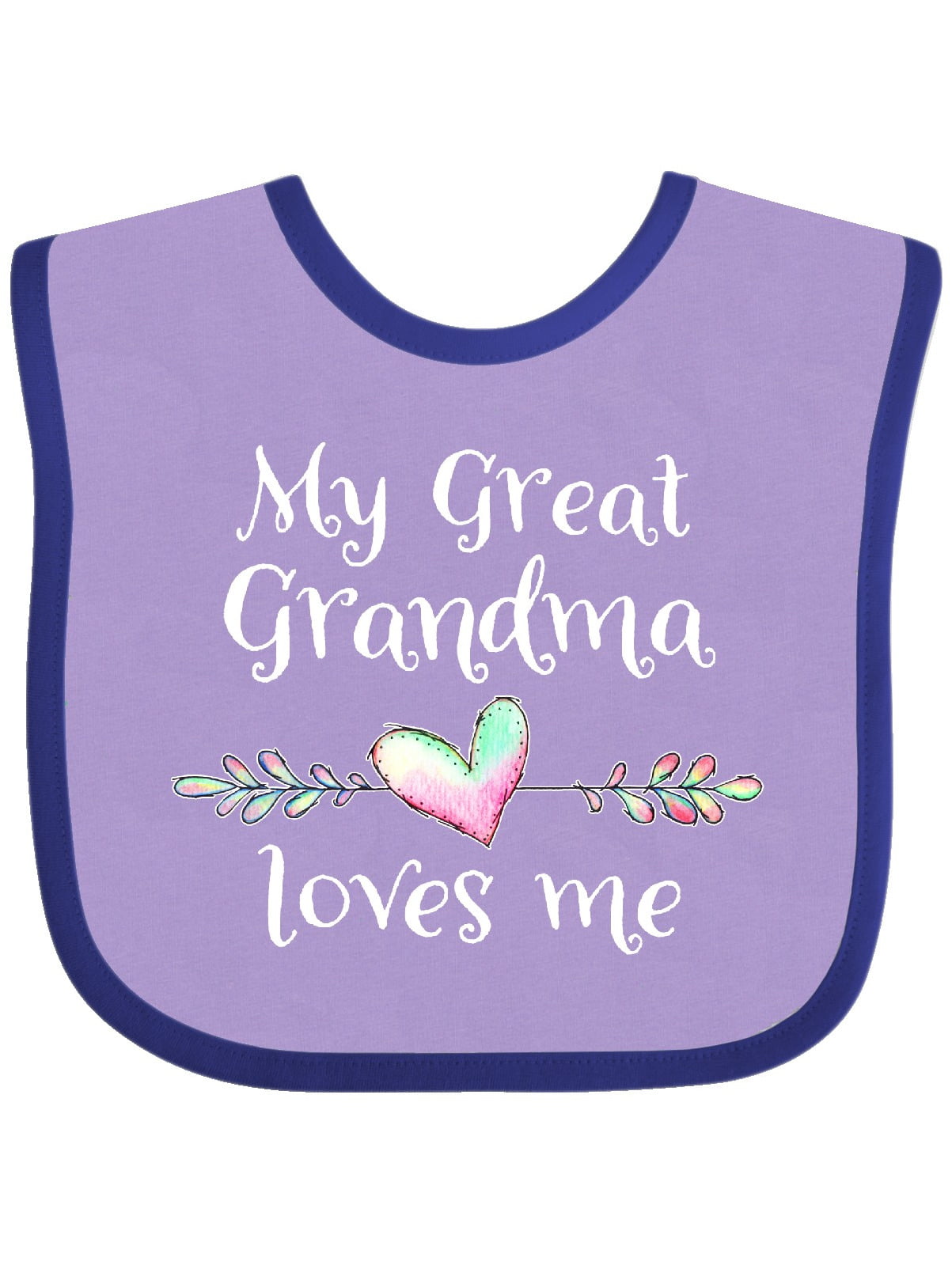 My Great Grandma Loves Me- Heart Great Grandchild Baby Bib - Walmart ...