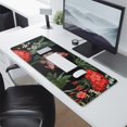 thumbnail image 2 of XL Mouse Pad for Ultimate Gaming Experience - 31.5 x 11.8 Inch Extended Mousepad - Delicate Black Flower Pattern - Ideal Office Supplies for Men and Women - Perfect for Laptop & Keyboard, 2 of 7
