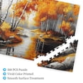 thumbnail image 3 of 500 PCS Fall Stream 500 Piece Oil Painting Jigsaw Puzzles,Relax And Enjoy The Fun Of Solving Puzzles,Family Leisure,Stress Relief And Entertainment,Stunningly Vibrant Colors,Retro Wooden Puzzle, 3 of 6