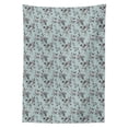 thumbnail image 2 of Vintage Botany Tablecloth, Monochrome Floral Bouquet Sketch Muted Tone Background, Rectangle Satin Table Cover Accent for Dining Room and Kitchen, 52" X 70", Seafoam Grey, by Ambesonne, 2 of 2