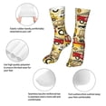 thumbnail image 3 of Xecao Vehicles Print Fashion No Heel Casual Crew Socks Cushioned Breathable for Men Women - Moisture wicking,Not easy to fade Suitable for daily, 3 of 7