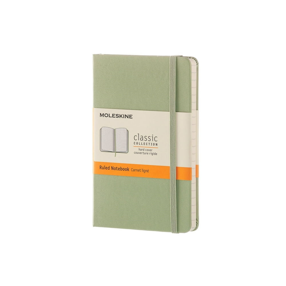 Moleskine Classic Ruled Pocket Notebook, Hard Cover, Willow Green, 3.5
