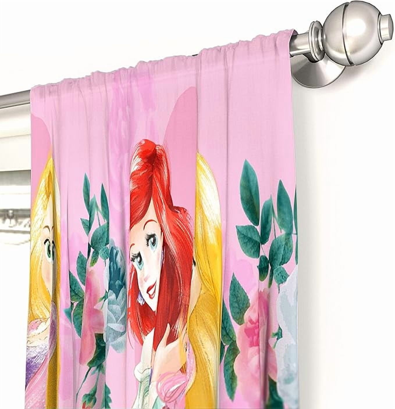 Disney Princess Sassy Princesses 2 Panels Drapes Set - 84 Inch Long - Kids Room Curtains