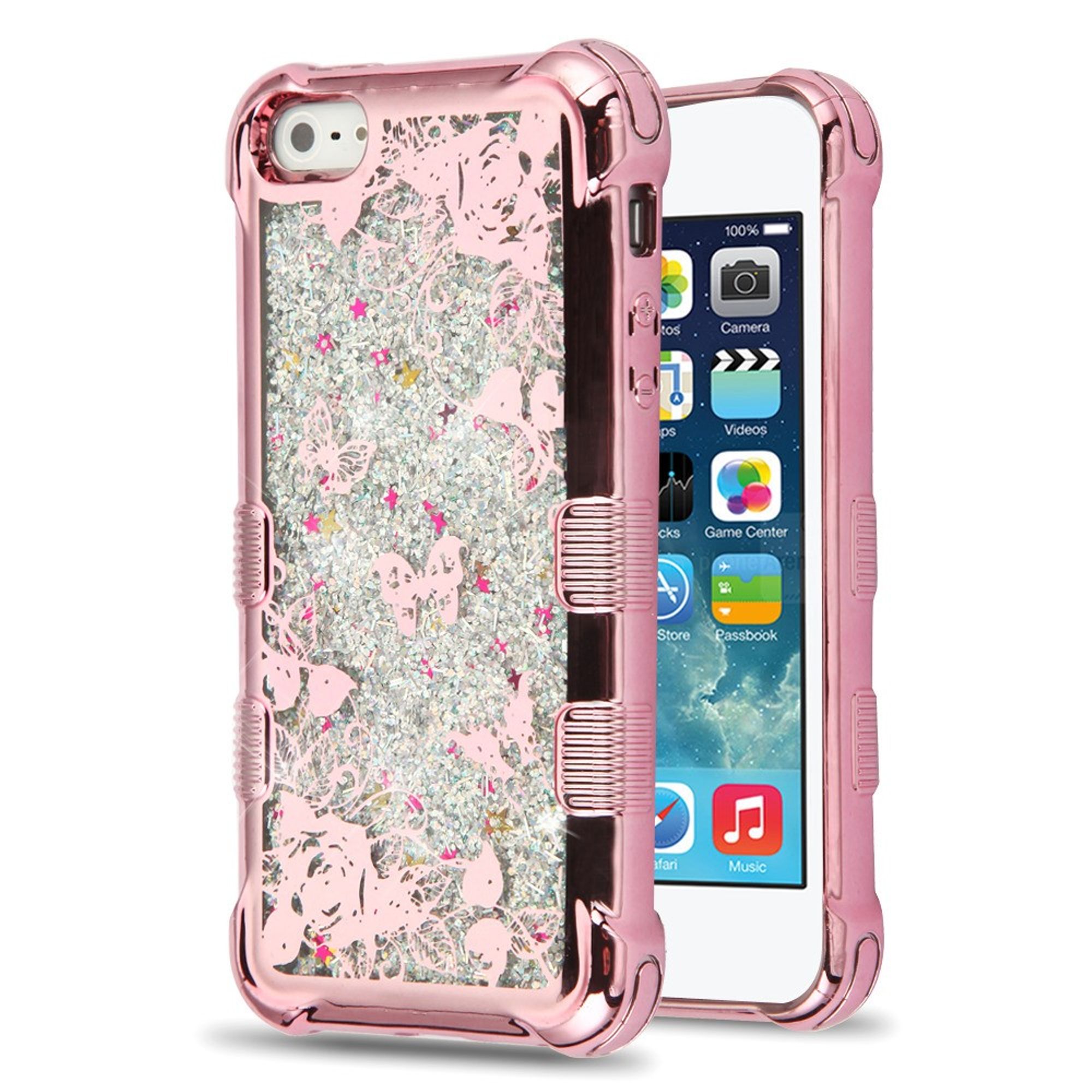 MyBat Tuff Quicksand Glitter Hard Hybrid Plastic TPU Cover Case For
