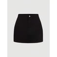 thumbnail image 5 of Womens White Mini Denim Skirt, A-Line Casual Style, 5 of 8